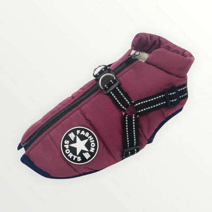 PawGuard™ – Vandtæt Vinterjakke med Integreret Sele