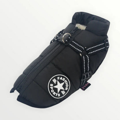 PawGuard™ – Vandtæt Vinterjakke med Integreret Sele